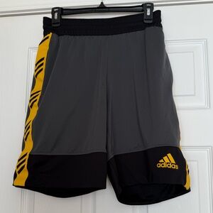Adidas Men's basketball Shorts in Gray, Black, and orange